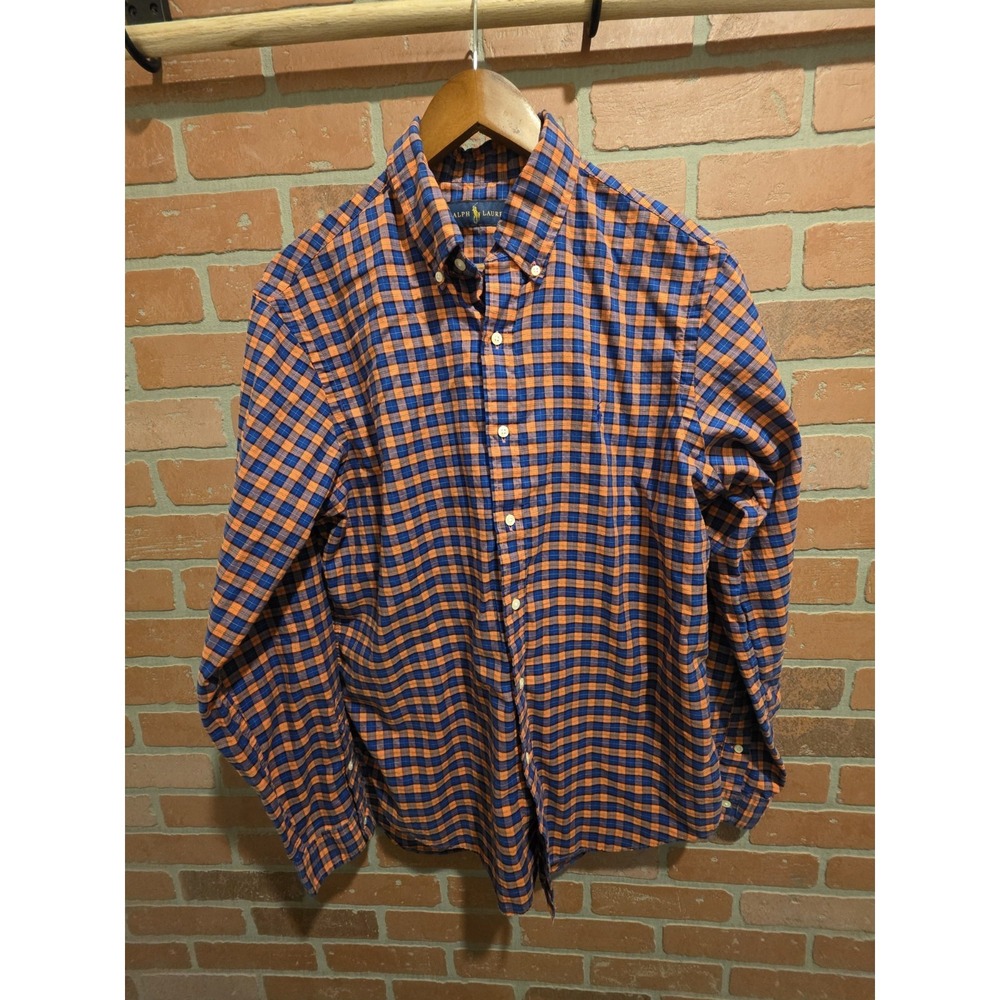 Polo Ralph Lauren Men's Button-Down Long Sleeve Large Plaid Preppy Sku 60